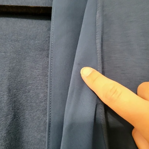LOGO Lounge by Lori Goldstein Blue Soft Knit Open Front Waterfall Cardigan Sz 1X - Picture 12 of 12